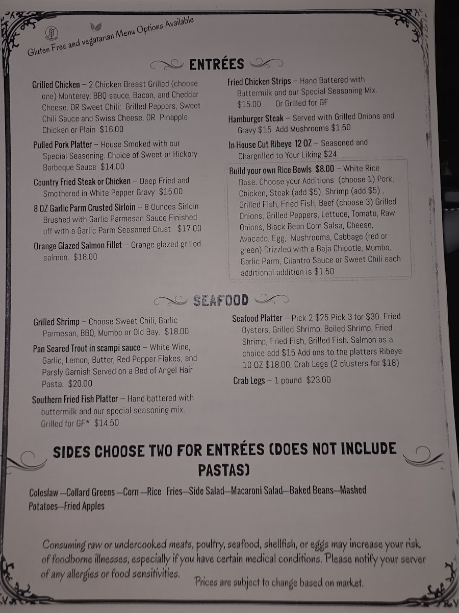 Menu Family Tree-Ts Restaurant And Catering-1