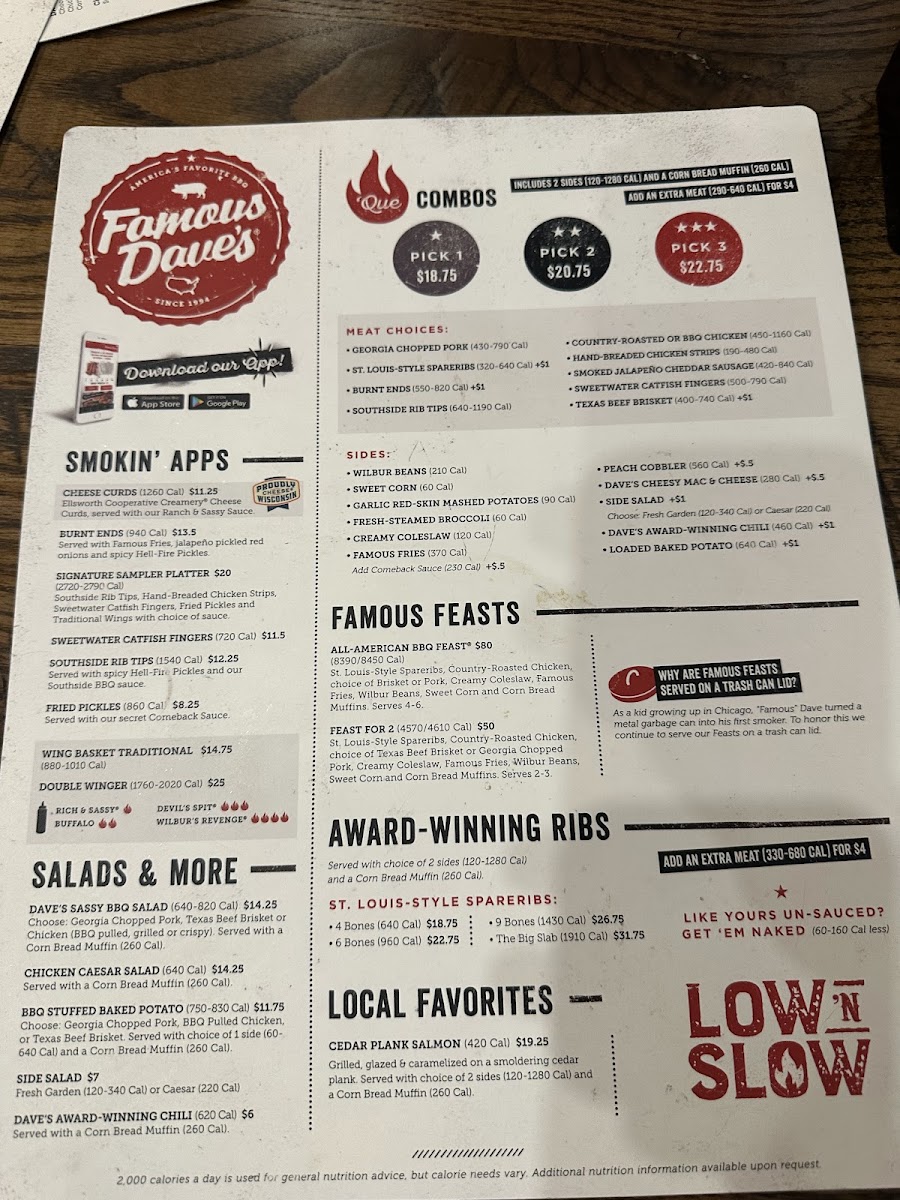 Menu Famous Dave's Bar-B-Que-2