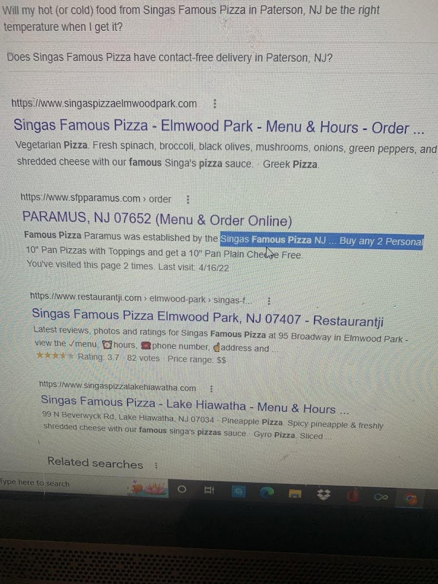 Menu Famous Pizza Paramus-5