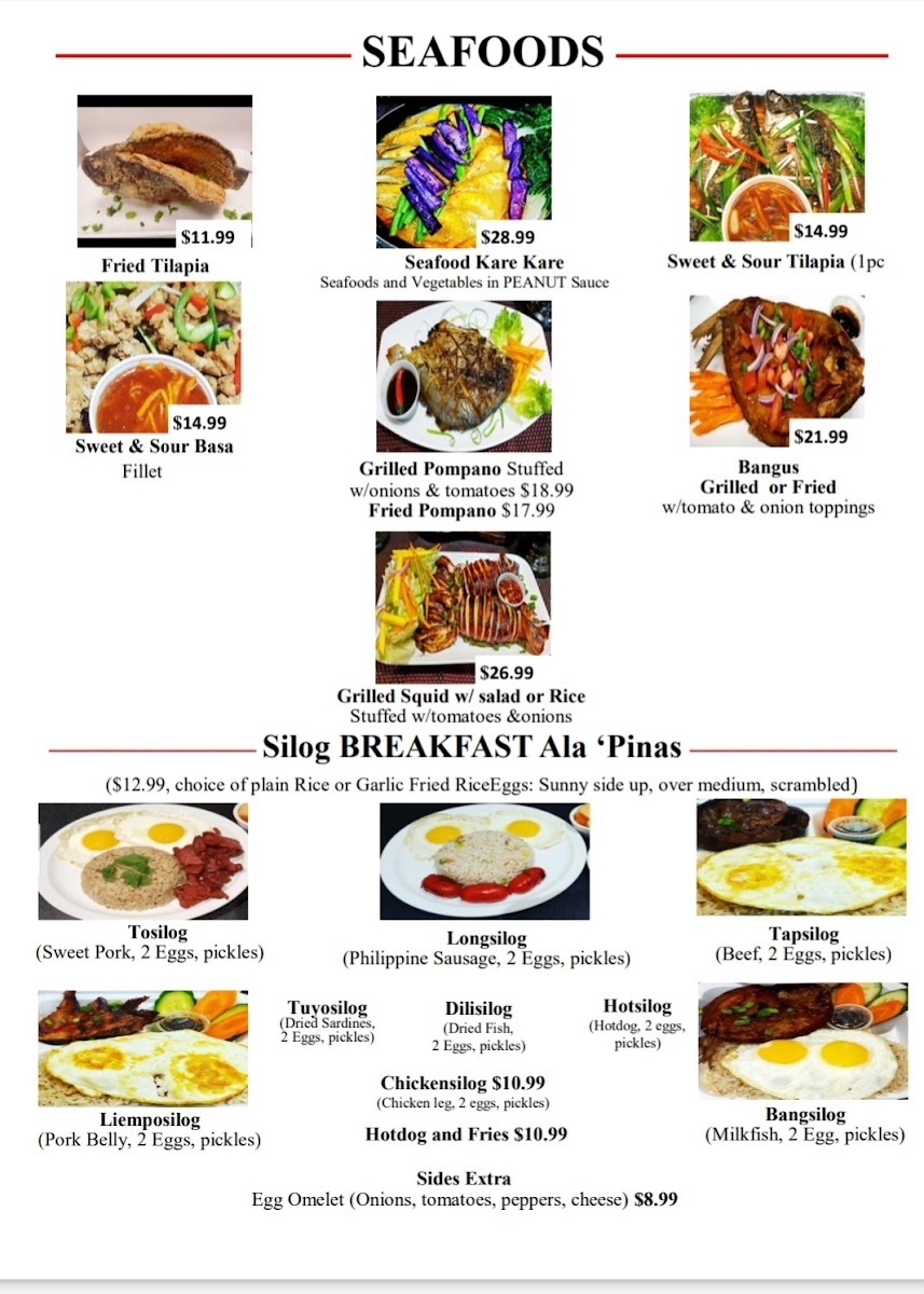 Menu Fan 'd' Flame Restaurant (Filipino Cuisine)-1