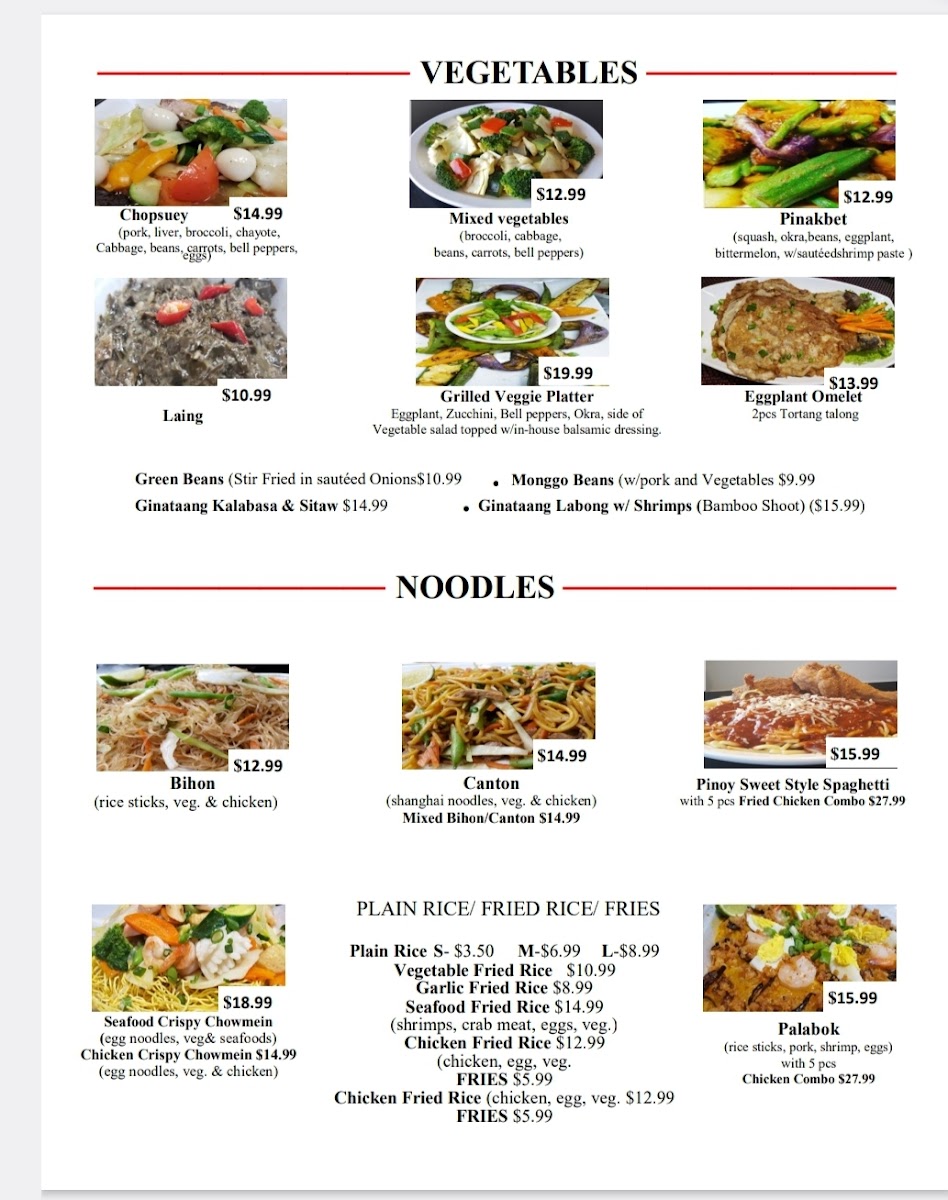 Menu Fan 'd' Flame Restaurant (Filipino Cuisine)-2