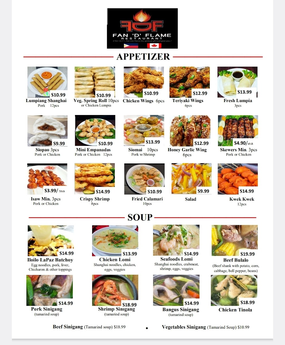 Menu Fan 'd' Flame Restaurant (Filipino Cuisine)-3