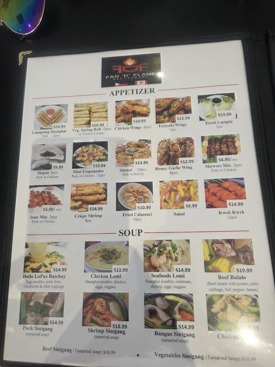 Menu Fan 'd' Flame Restaurant (Filipino Cuisine)-8