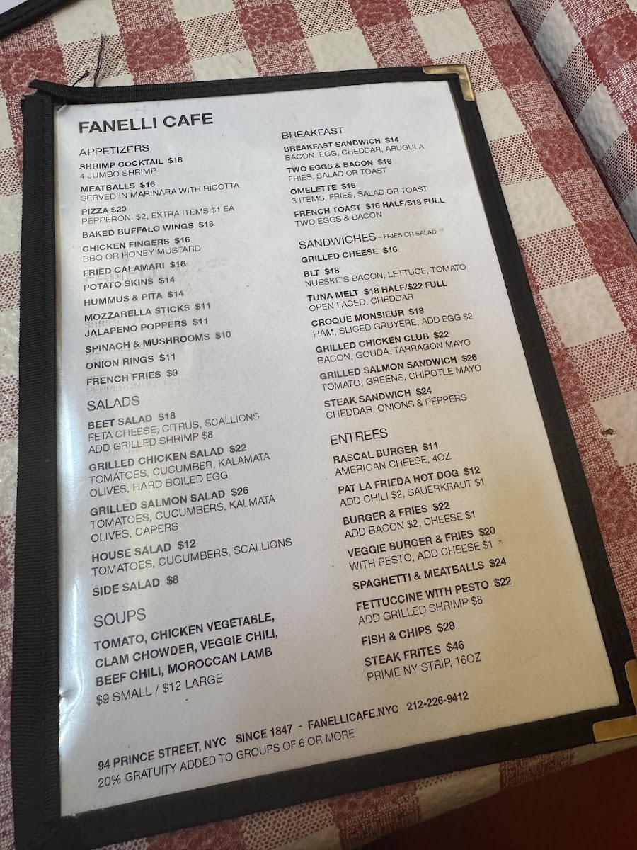 Menu Fanelli Café-7