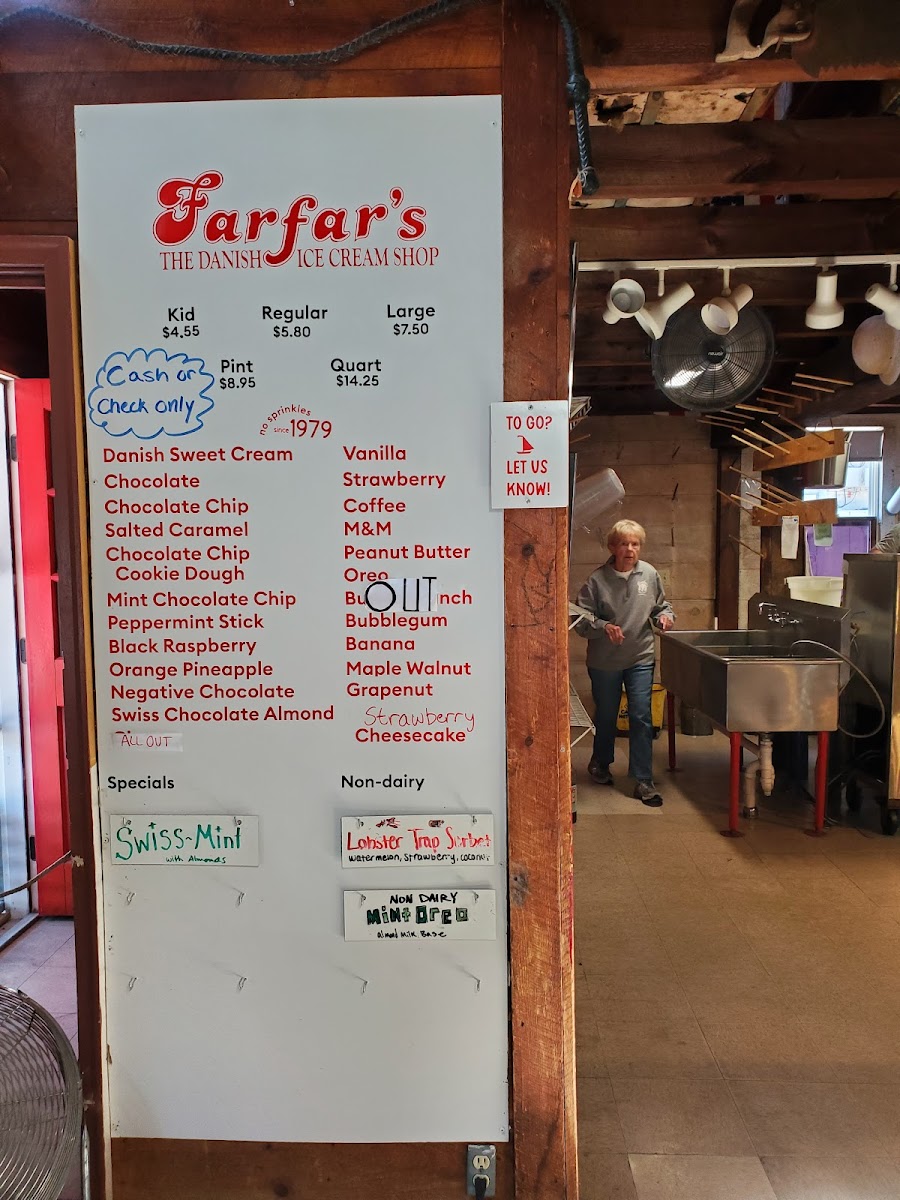 Menu Farfar's Danish Ice Cream Shop-2