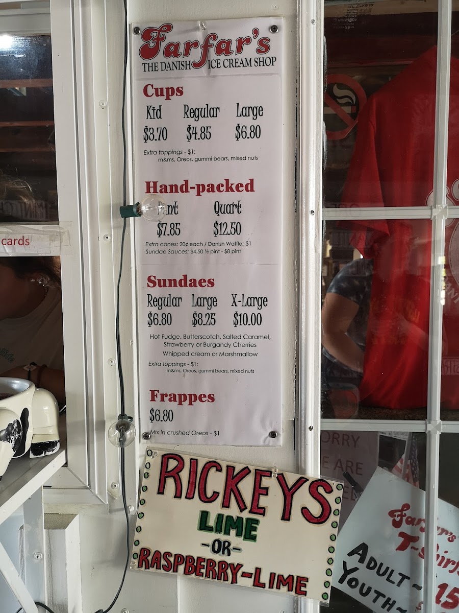 Menu Farfar's Danish Ice Cream Shop-6
