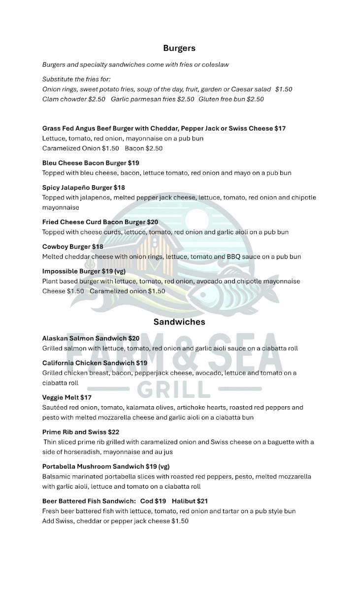 Menu Farm & Sea Grill-1