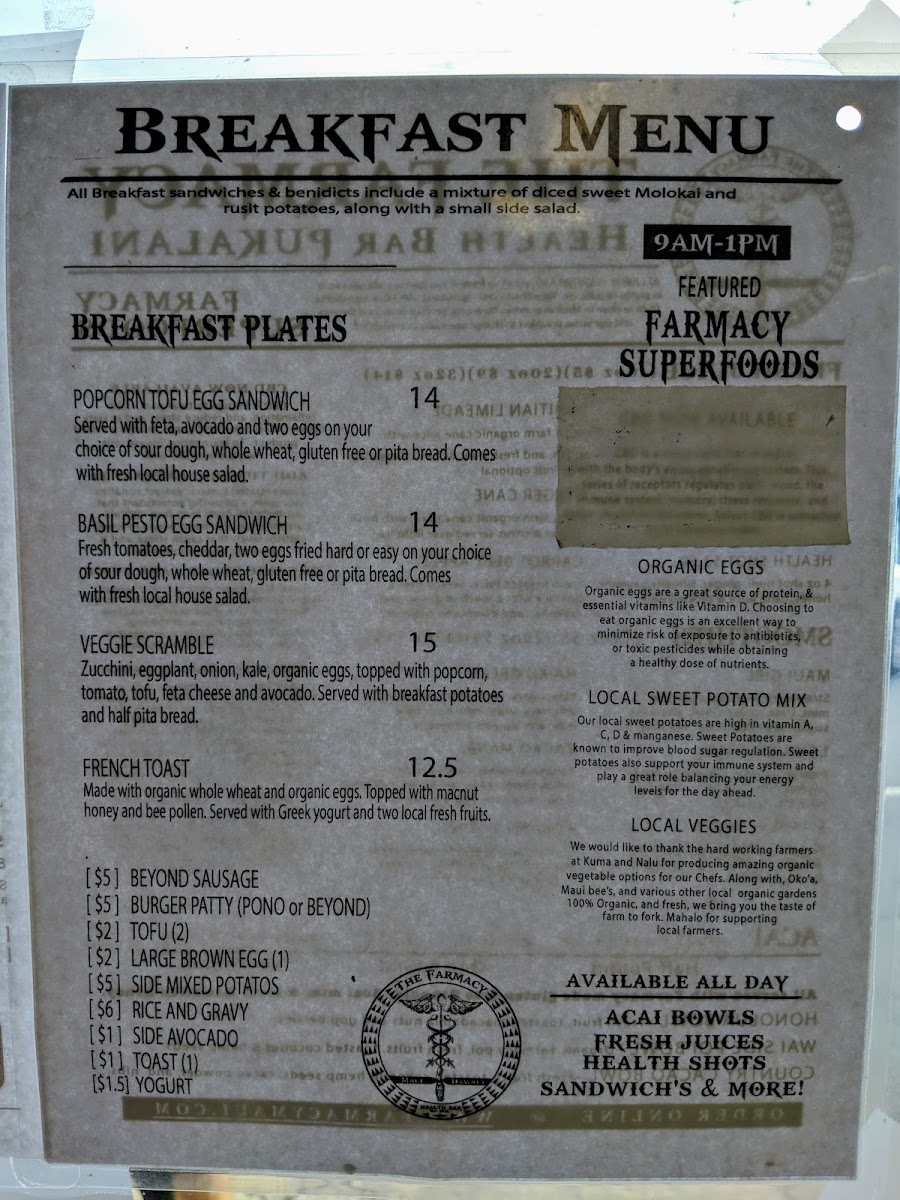 Menu Farmacy Health Bar Wailuku-2