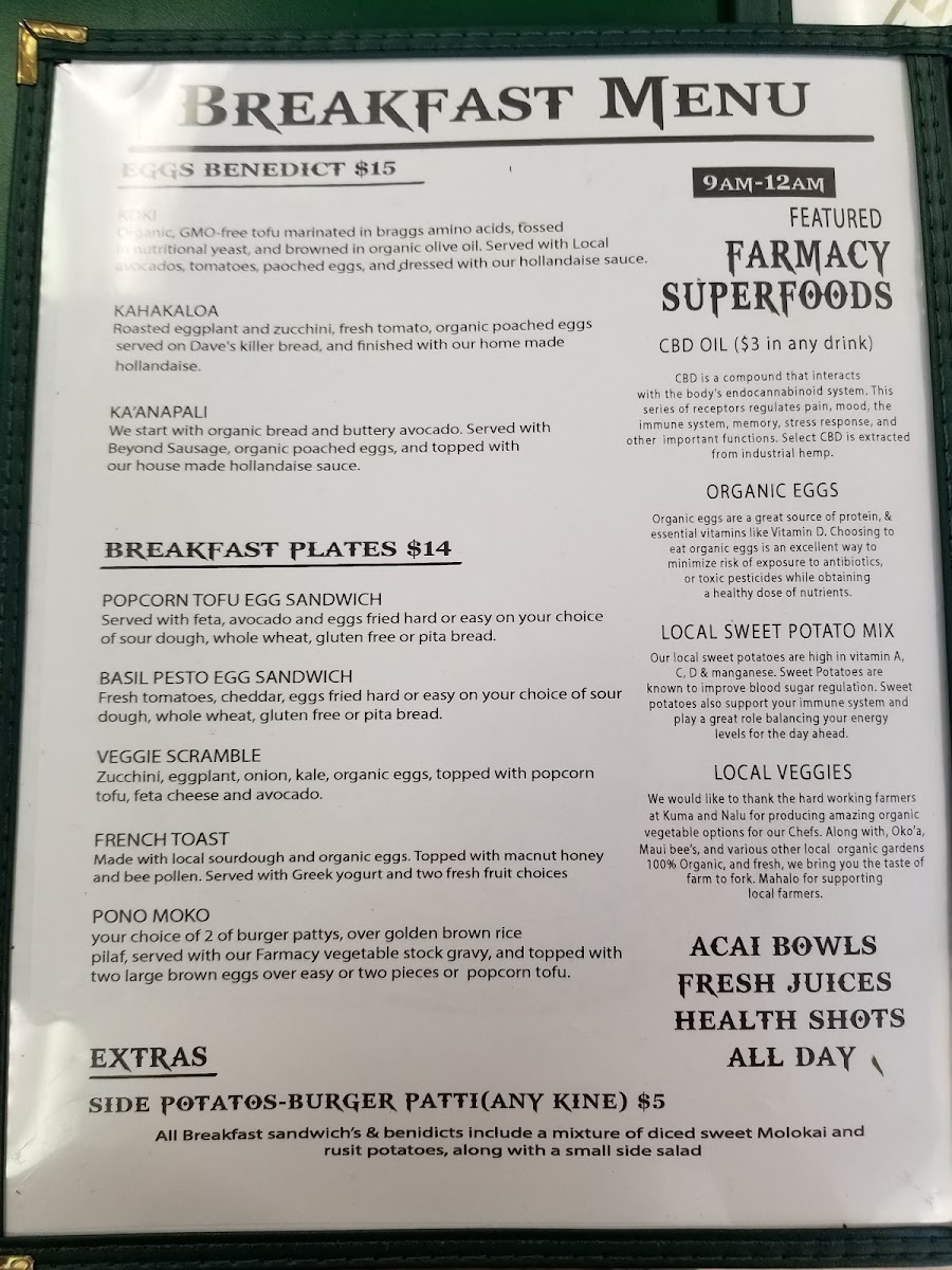 Menu Farmacy Health Bar Wailuku-7