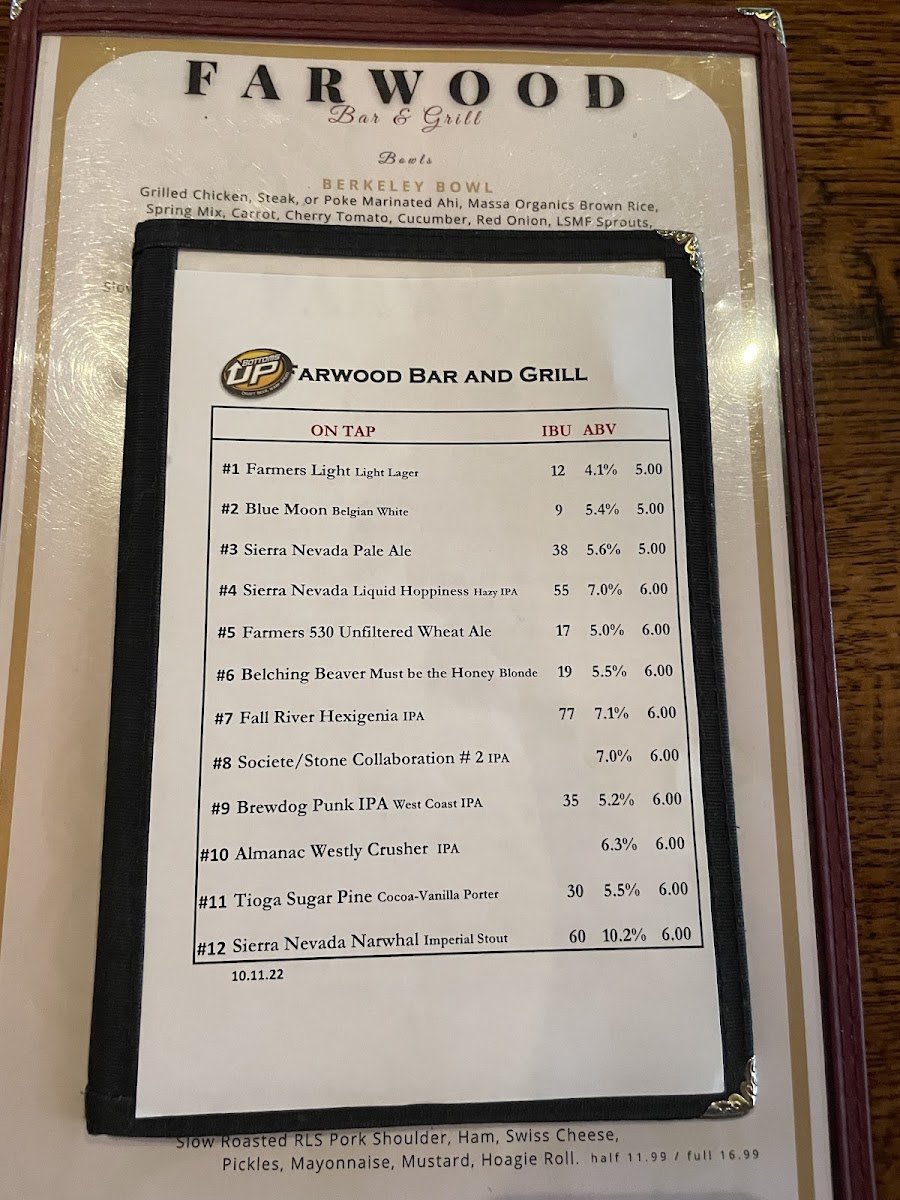 Menu Farwood Bar & Grill-7