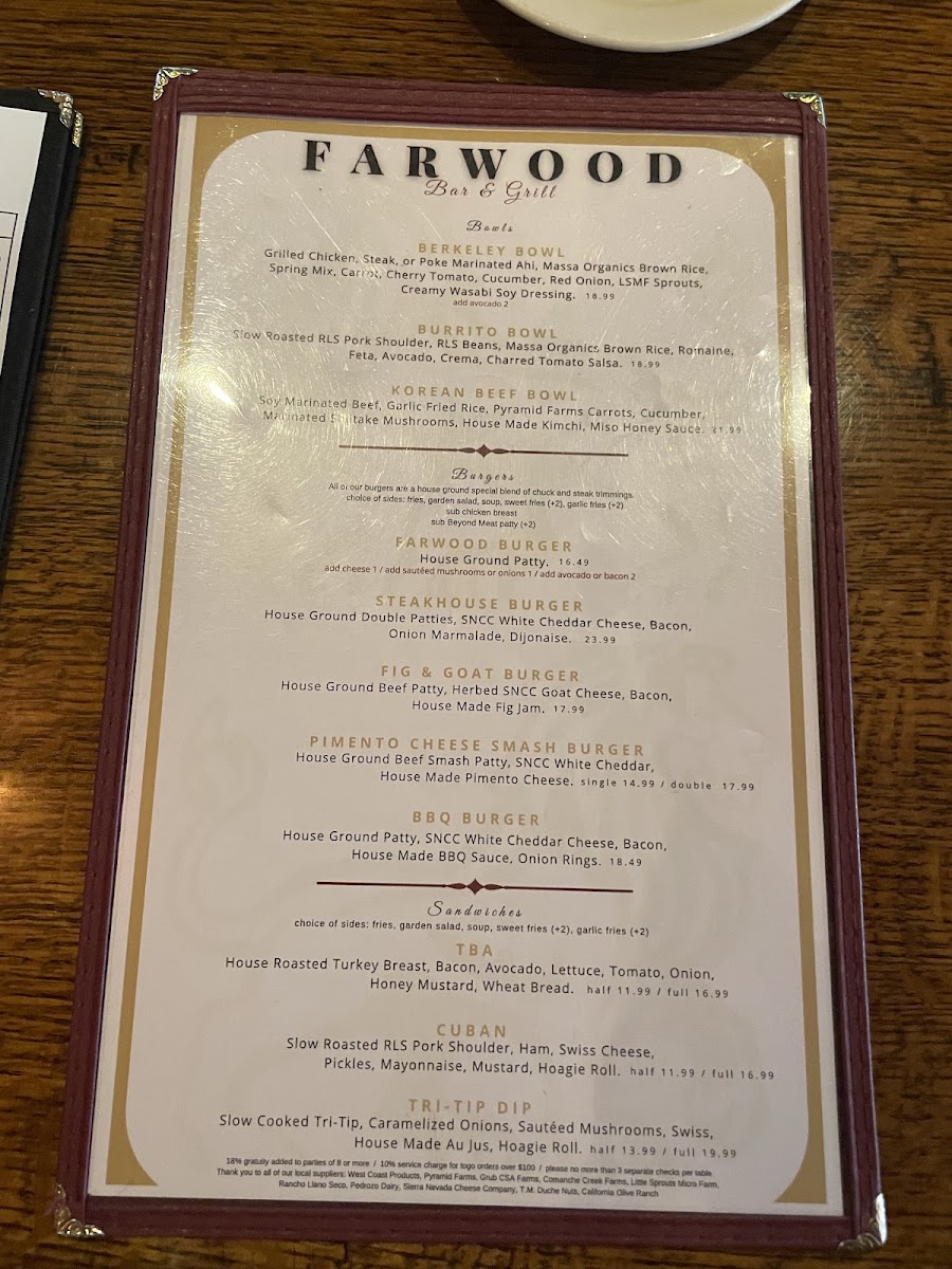 Menu Farwood Bar & Grill-8
