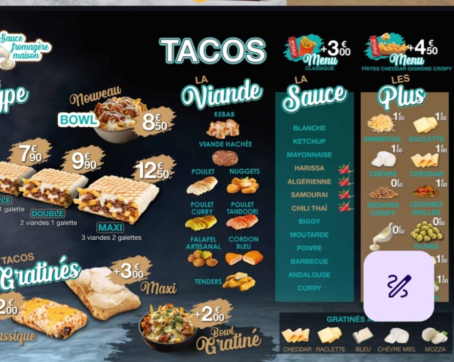 Menu Fast-Food L'oasis Sandwich-3