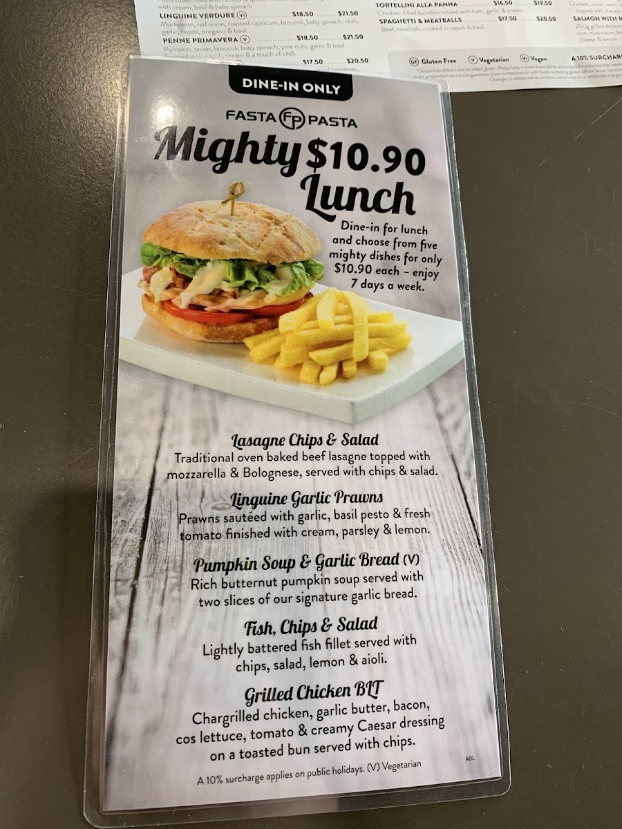 Menu Fasta Pasta Mount Barker-1