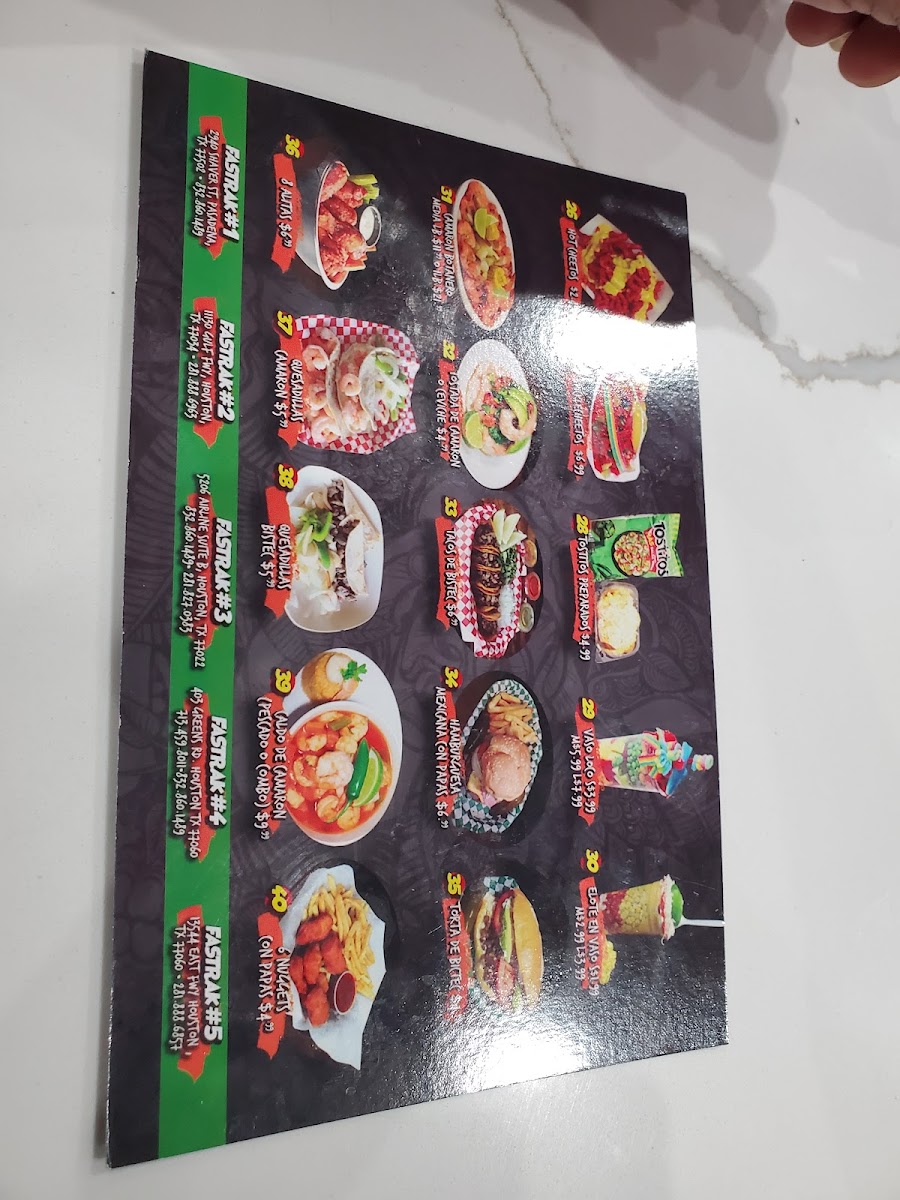 Menu Fastrak Express #5-2
