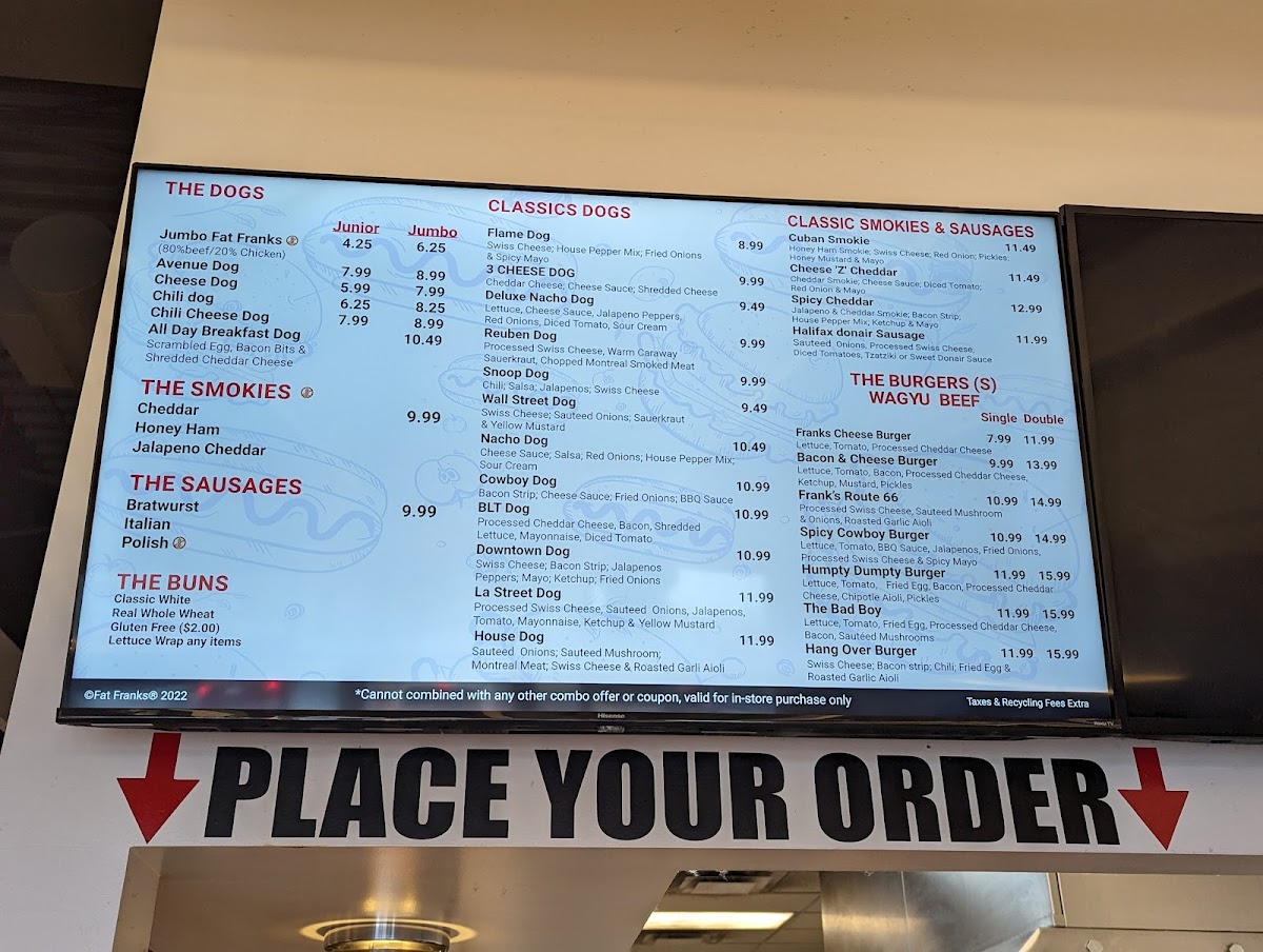 Menu Fat Franks-1