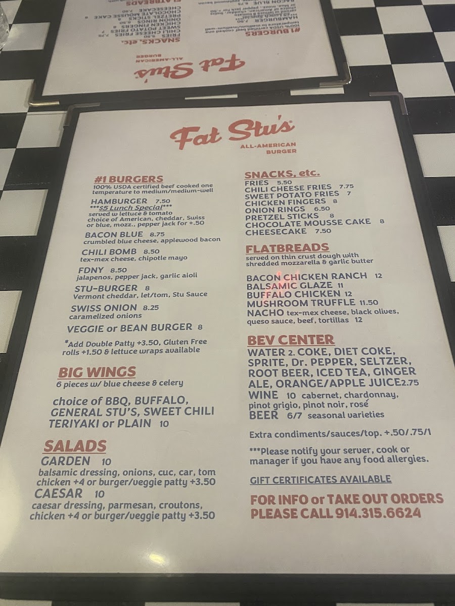 Menu Fat Stu's All-American Burger Harrison-4