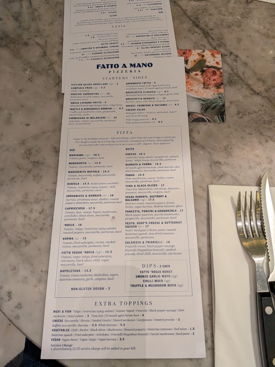 Menu Fatto A Mano Covent Garden-2
