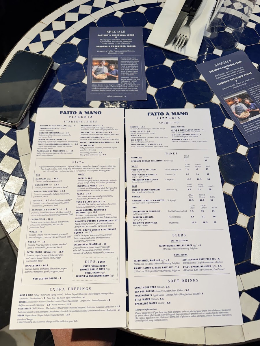 Menu Fatto A Mano Covent Garden-3