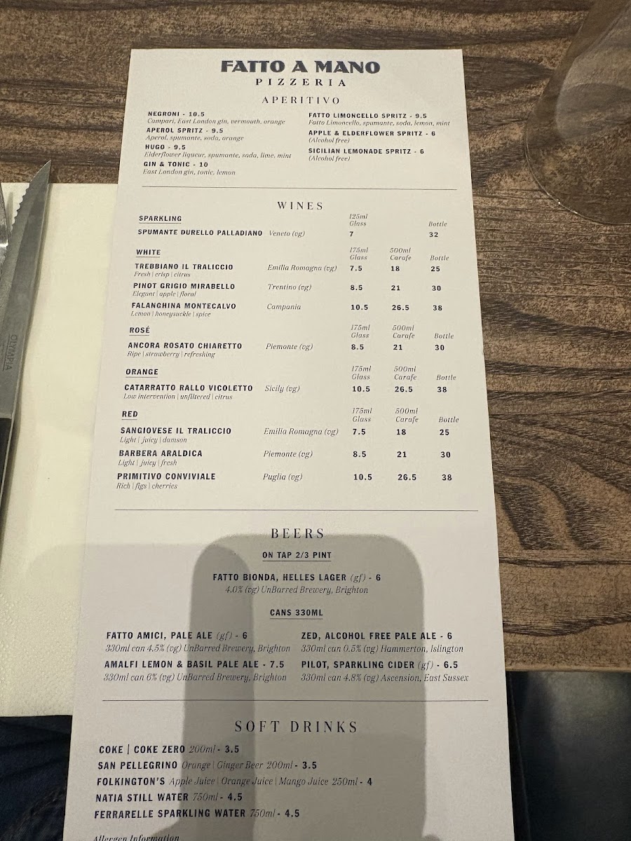 Menu Fatto A Mano Covent Garden-8