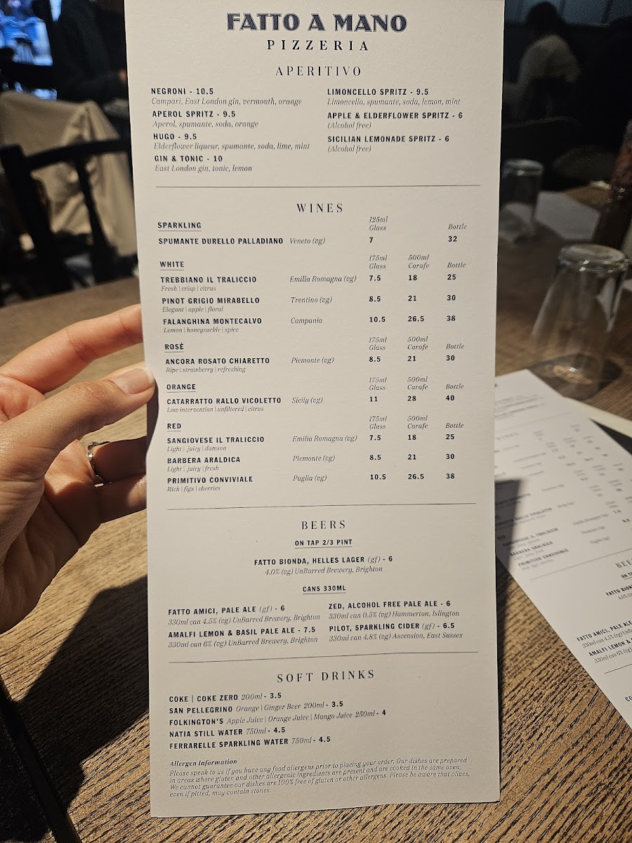 Menu Fatto A Mano Covent Garden-9