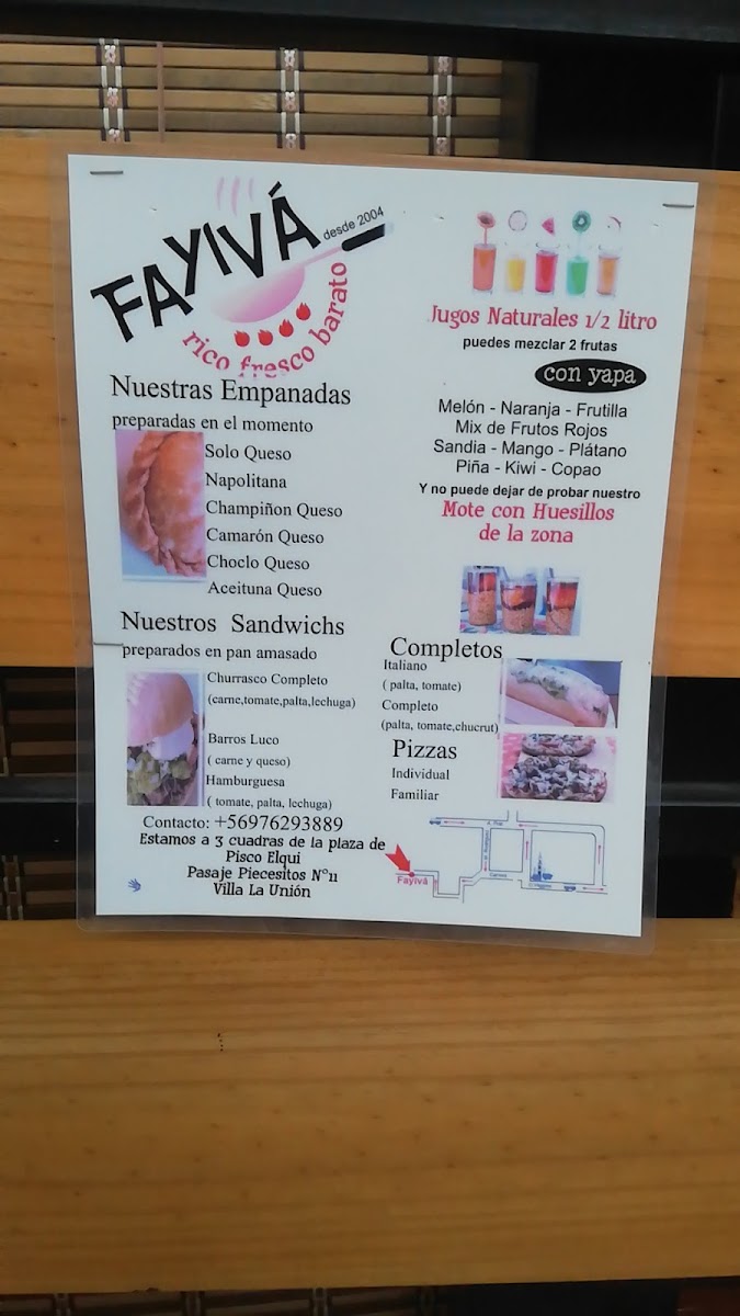 Menu Fayiva-4