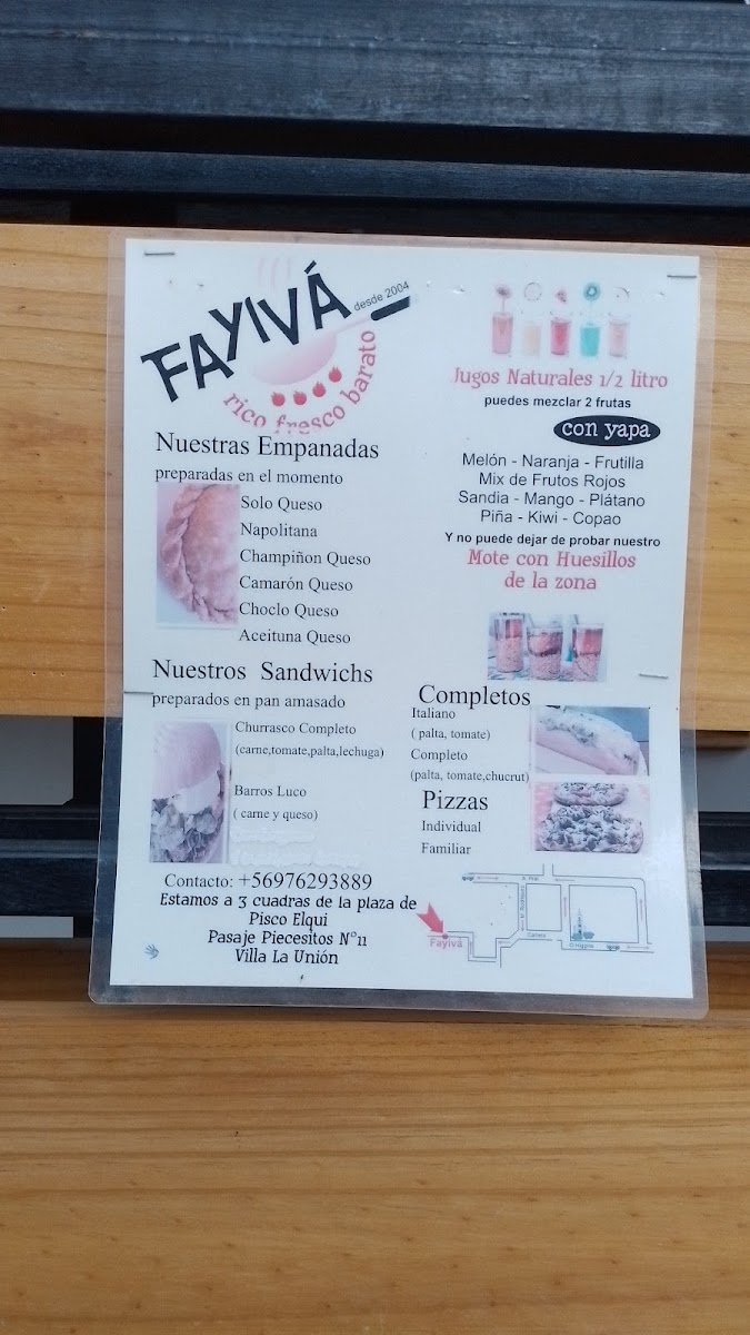 Menu Fayiva-5
