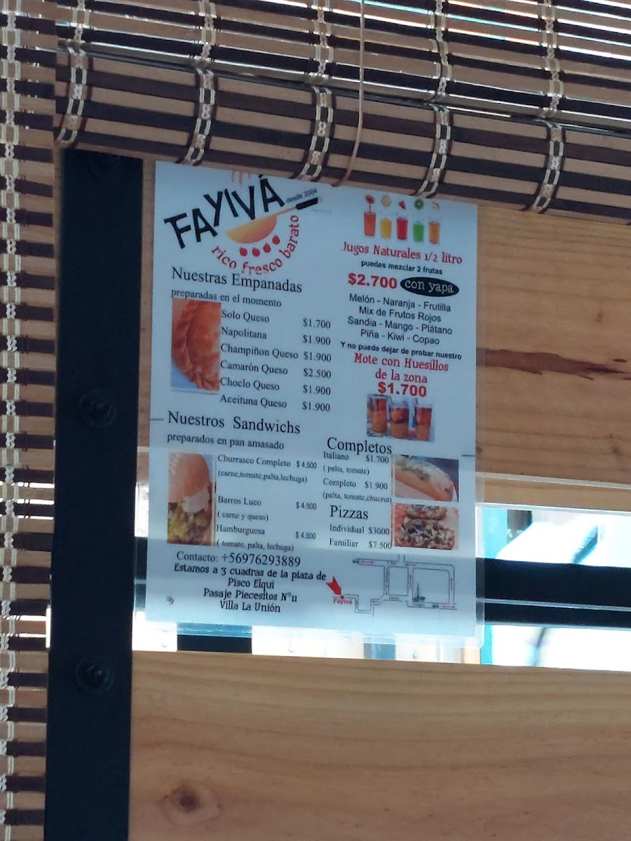 Menu Fayiva-8