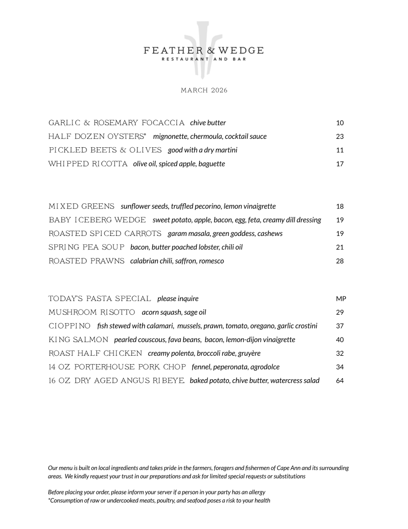 Menu Feather & Wedge-1