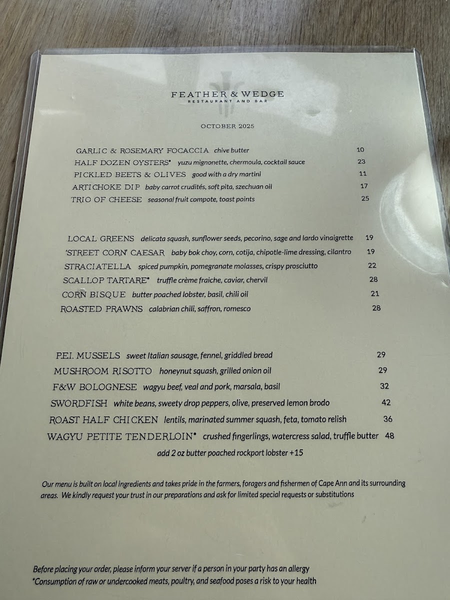 Menu Feather & Wedge-5