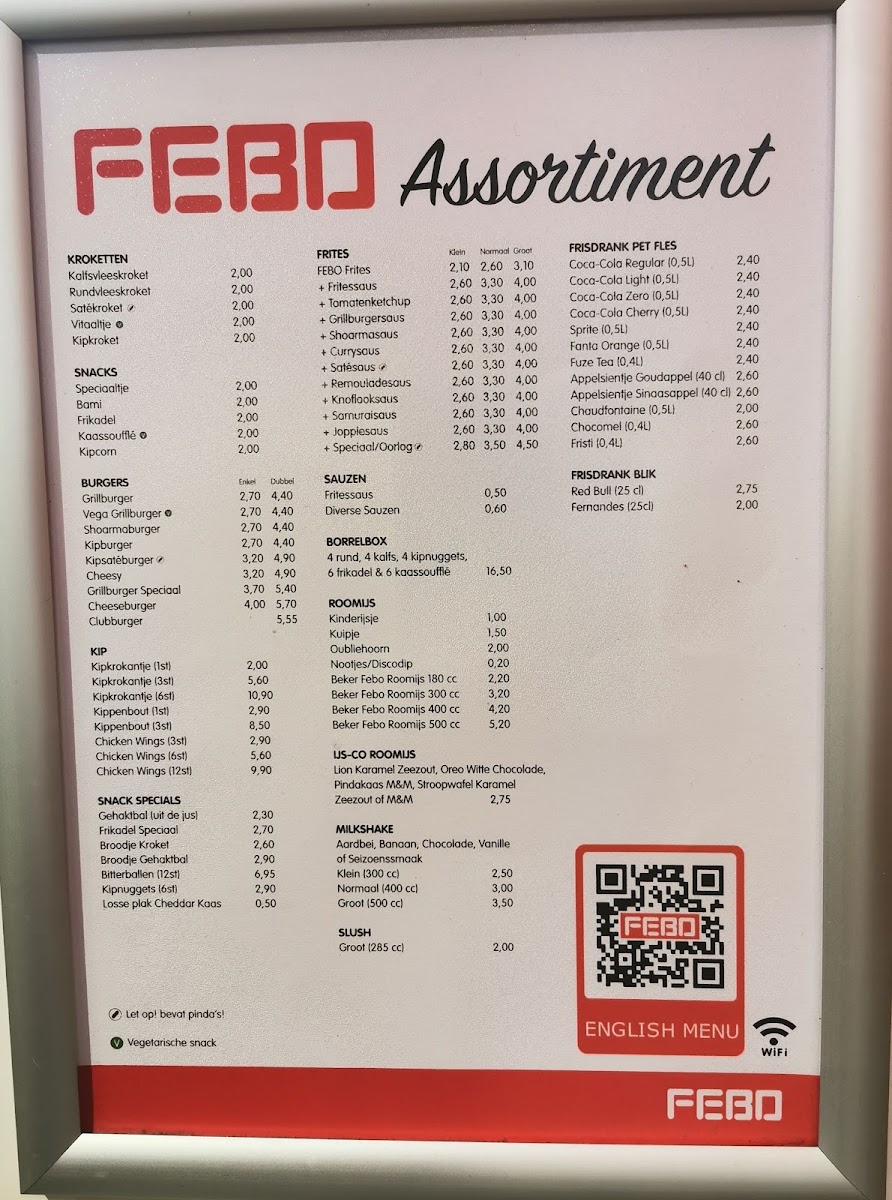 Menu Febo Amsterdam - Nieuwendijk 50-1