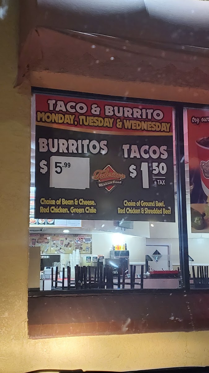 Menu Federico's Mexican Food-2