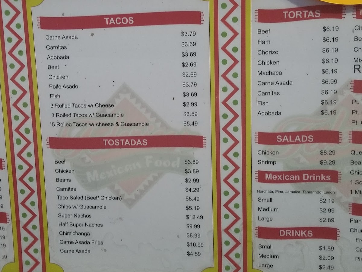 Menu Federico's Mexican Food-3