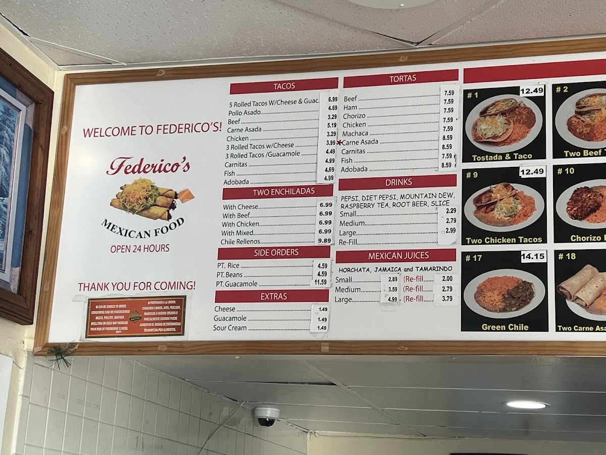 Menu Federico's Mexican Food-7