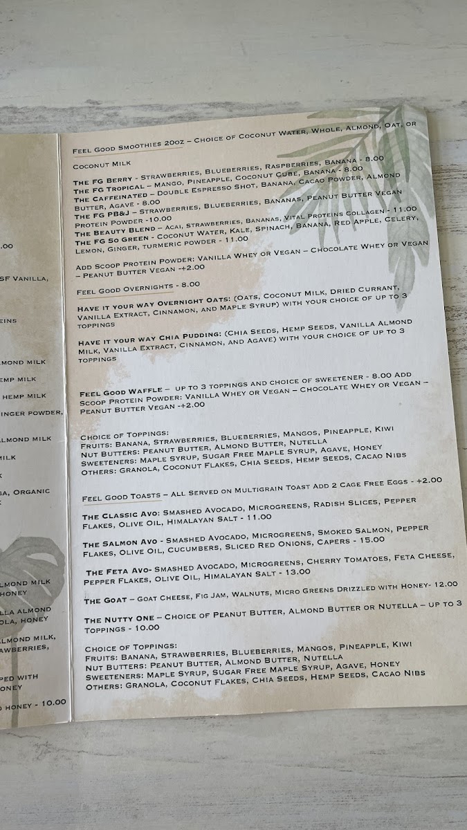 Menu Feel Good Coffee Lounge-10