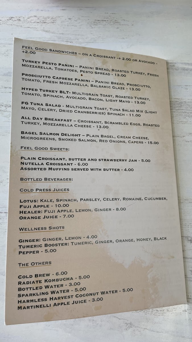 Menu Feel Good Coffee Lounge-7