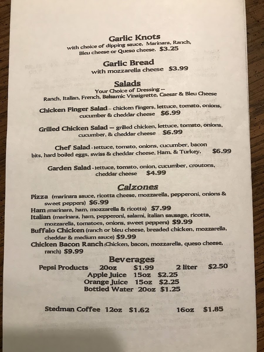 Menu Feelin' Saucy Pizzeria-1