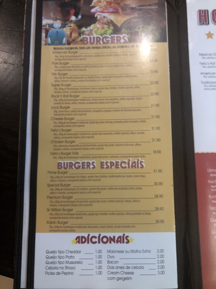 Menu Fefa's Burguer-2