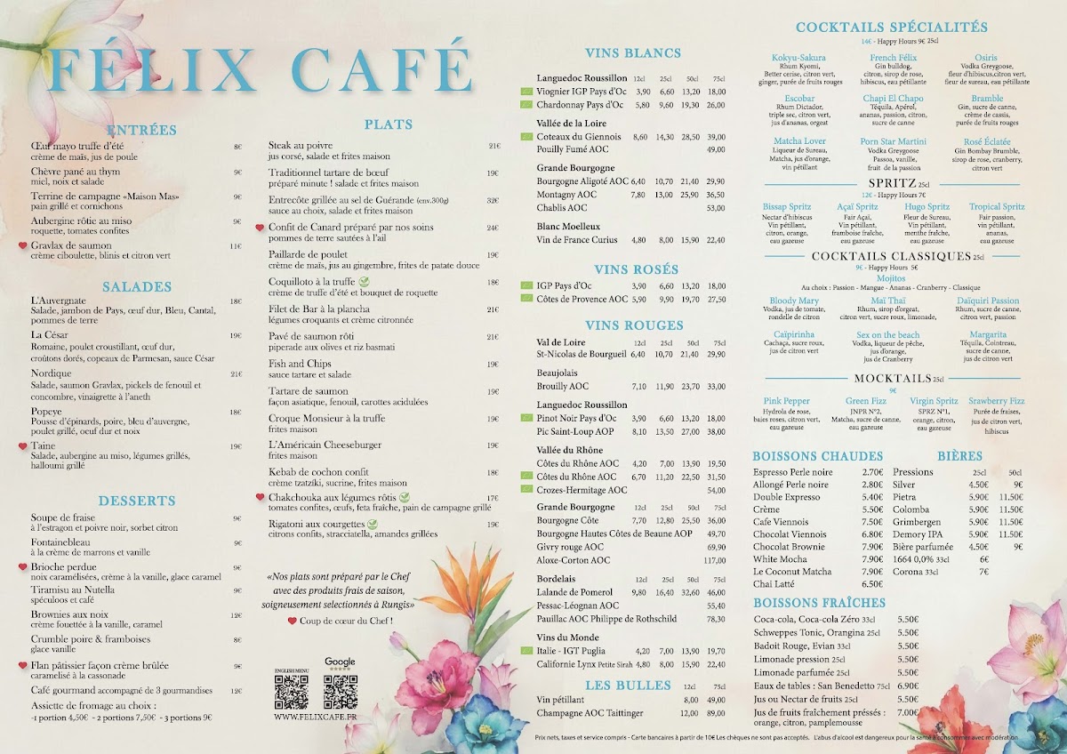 Menu Félix Café-1
