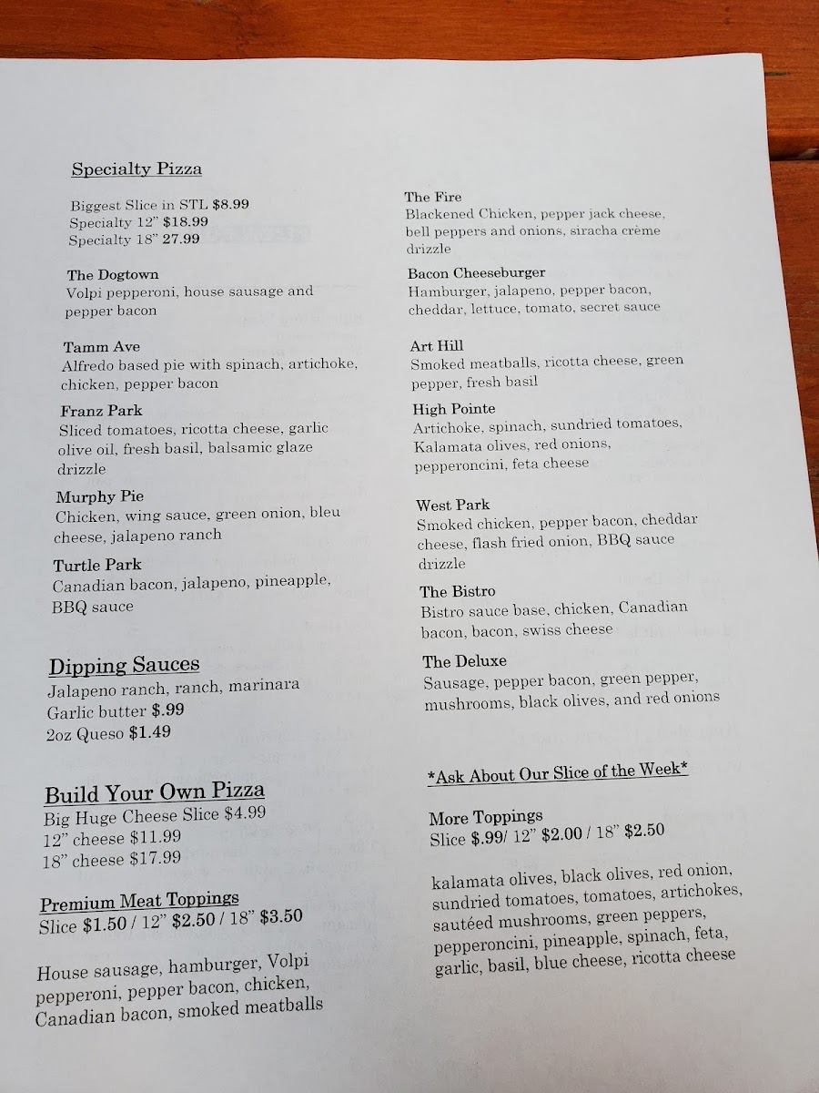 Menu Felix's Pizza Pub-4