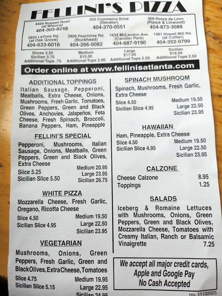 Menu Fellini's Pizza-7