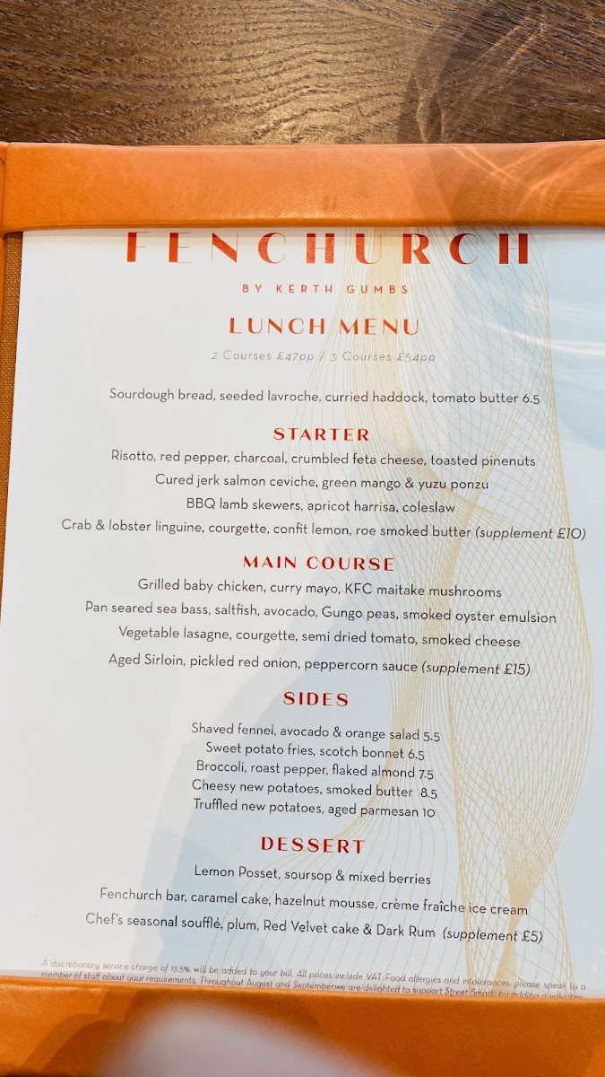 Menu Fenchurch Restaurant-8
