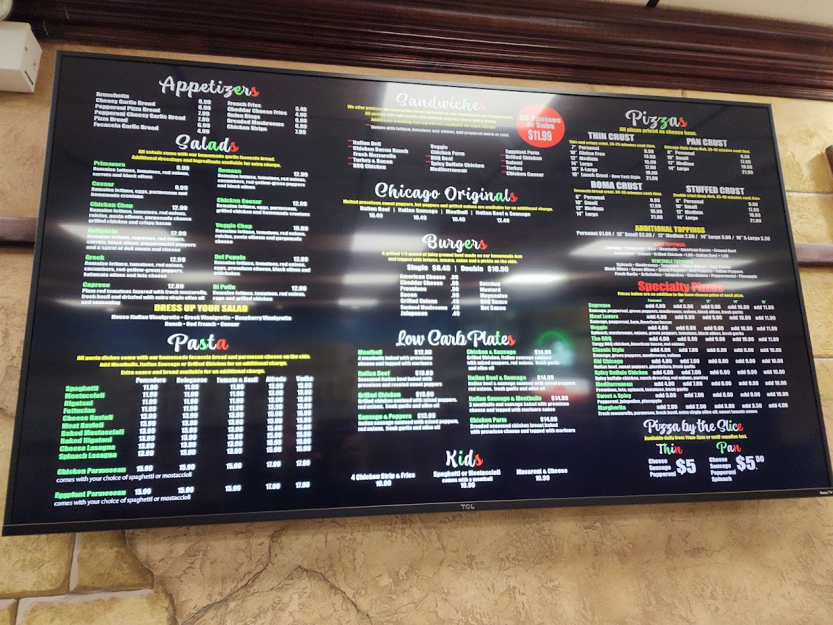 Menu Ferentino's Pizzeria-1