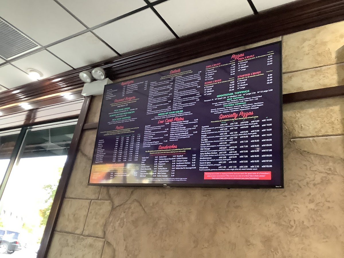 Menu Ferentino's Pizzeria-2