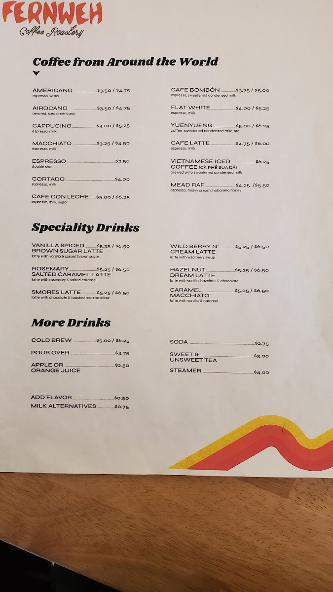 Menu Fernweh Coffee Roastery-1