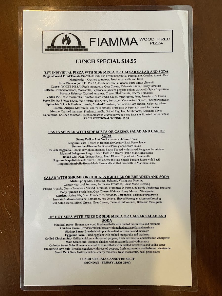 Menu Fiamma Wood Fired Pizza-1