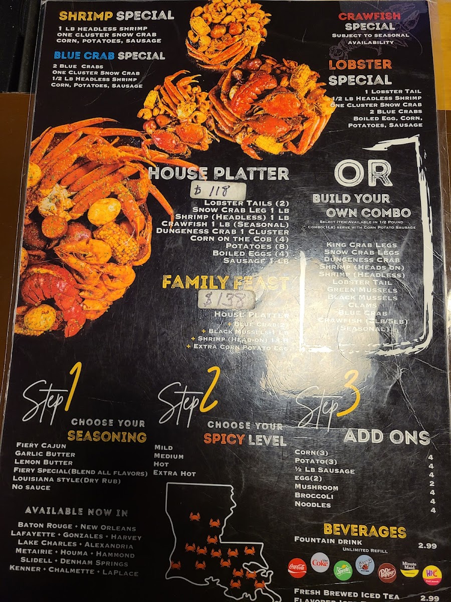 Menu Fiery Crab Seafood Restaurant And Bar - Alexandria-3