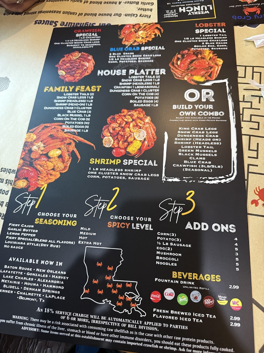 Menu Fiery Crab Seafood Restaurant And Bar - Alexandria-4