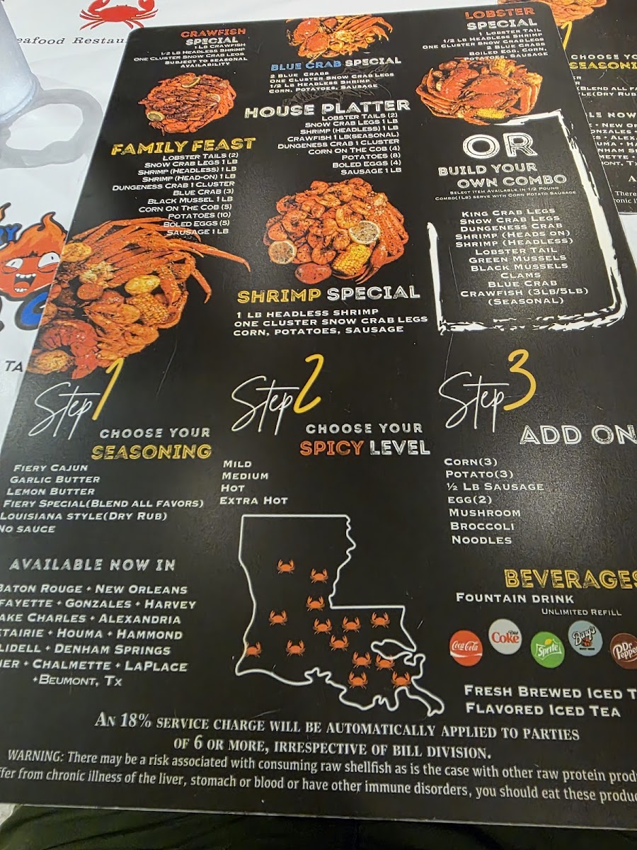 Menu Fiery Crab Seafood Restaurant And Bar - Lafayette-4