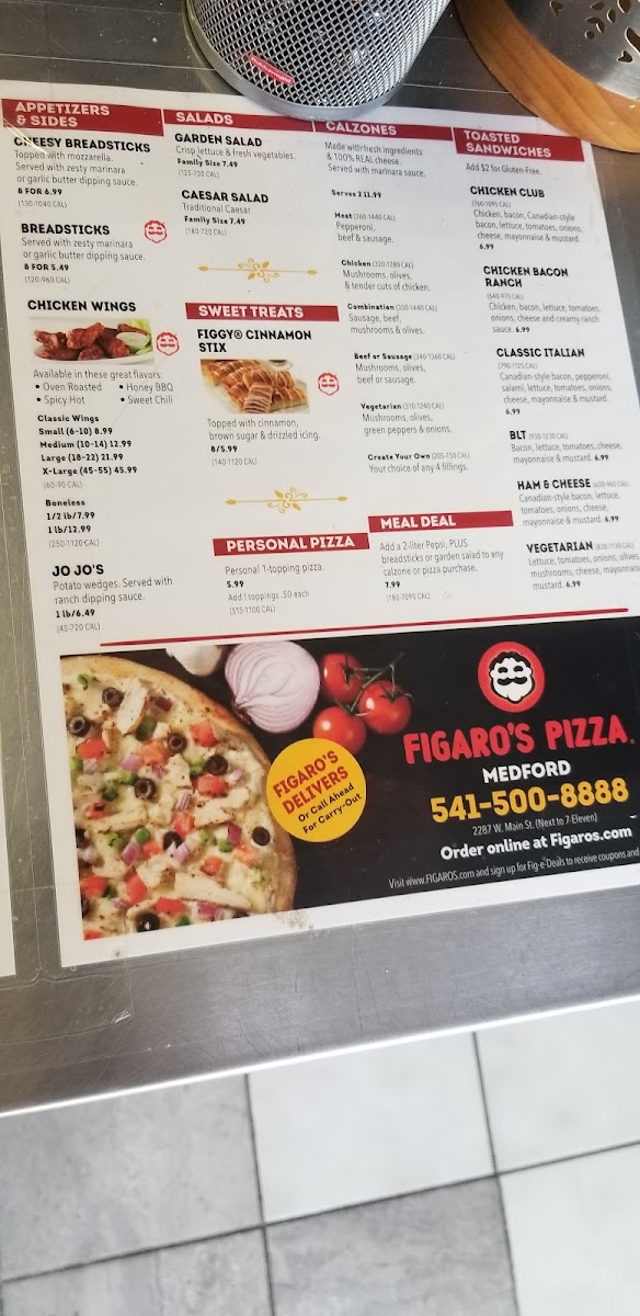 Menu Figaro's Pizza-1