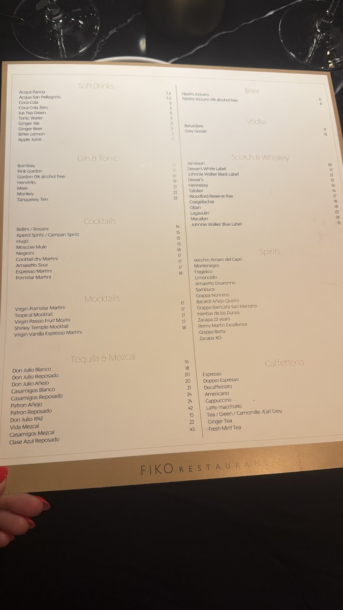 Menu Fiko Restaurant Amsterdam-1